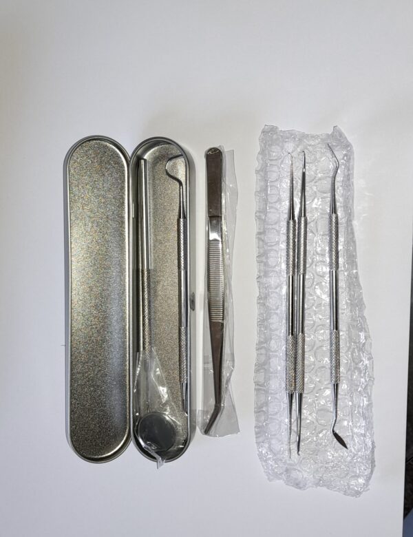 Set 6 Piezas de higiene bucal Dentista Espejo-Pinza