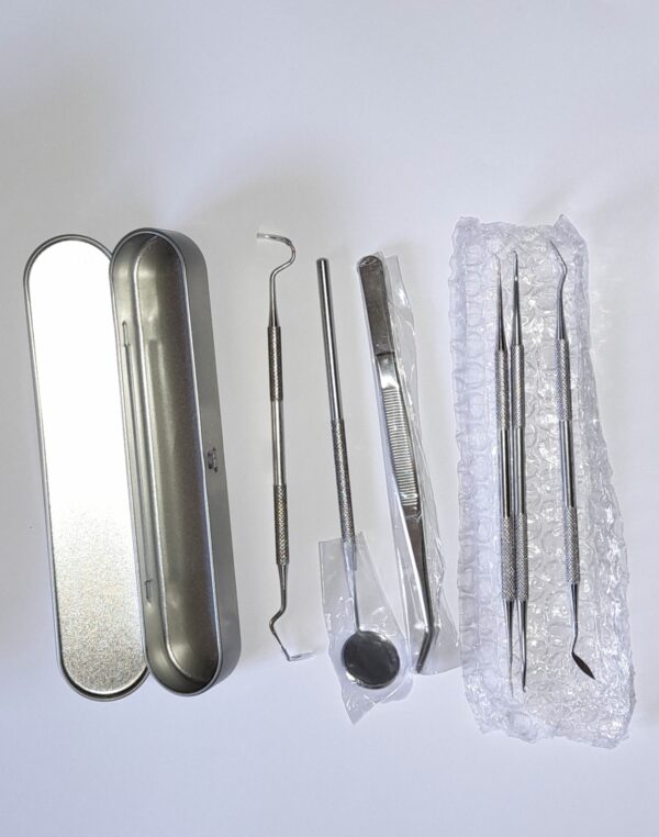 Set 6 Piezas de higiene bucal Dentista Espejo-Pinza