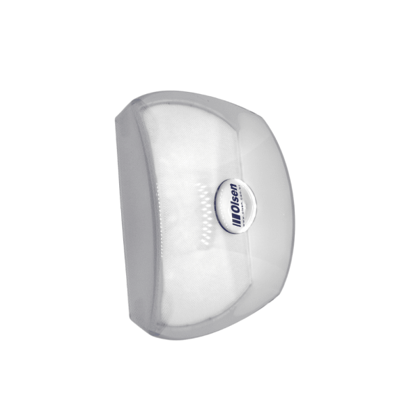 Protección de lámpara Olsen en sillón dental, mostrando su eficiencia.