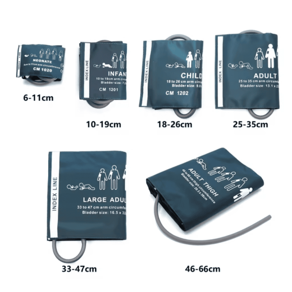 Manguera flexible compatible con monitores, adecuada para brazaletes de adulto (25x35 cm)